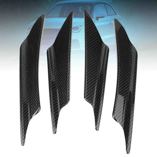 4× Carbon Fiber Car Front Bumper Splitter Fin Spoiler Canards Exterior BoTS